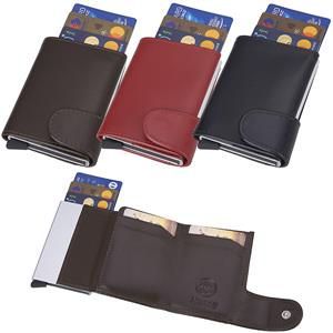ארנק בטיחות מעור NFC+ RFID שולף כרטיסי אשראי מבית המותג גבעוני. עד 4 כרטיסי אשראי כולל מנגנון לשליפת כרטיסים
4 תאים לכרטיסים, תא חיצוני. 
מידות: 7x9.5 ס