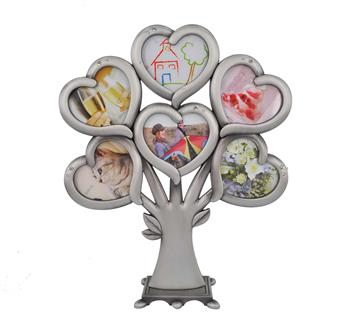עץ משפחה מתכת עם 6 מסגרות