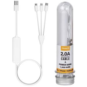 בריק - סוללת גיבוי 1200MAH עם כבל טעינה והעברת נתונים. 
3 יציאות: TYPE C, אנדרואיד ומכשירי אפל. 