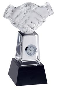 מעמד קריסטל לחיצת יד ושעון.
גודל בסיס: 4x7x7 ס